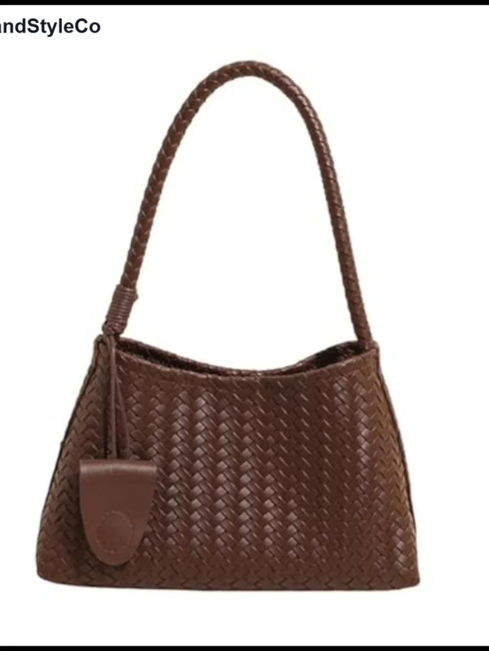 Woven Faux Leather Hobo Bag Women Slouchy Shoulder Purse Vegan Leather Tote